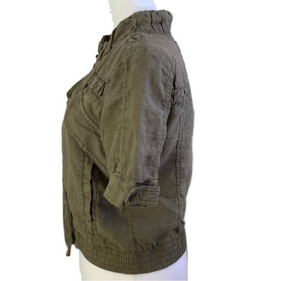 Guess Short Sleeve Military Green Jacket - Picture 4 of 14